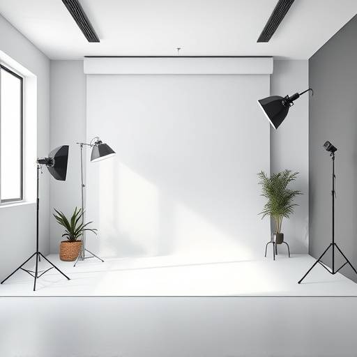 Minimalist Studio D, with clean lines and a variety of textured backgrounds.